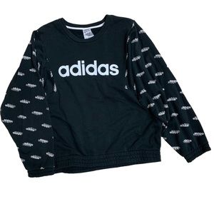 Black and White Adidas Oversized Fit Sweatshirt